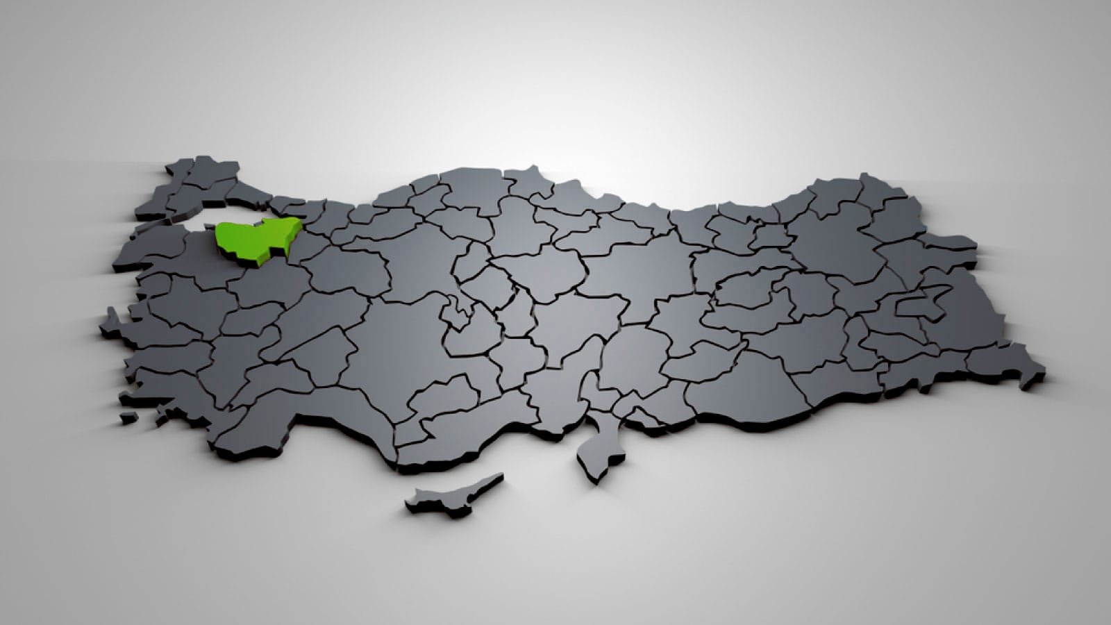 الخريطة الجغرافية لمدينة بورصة وموقعها