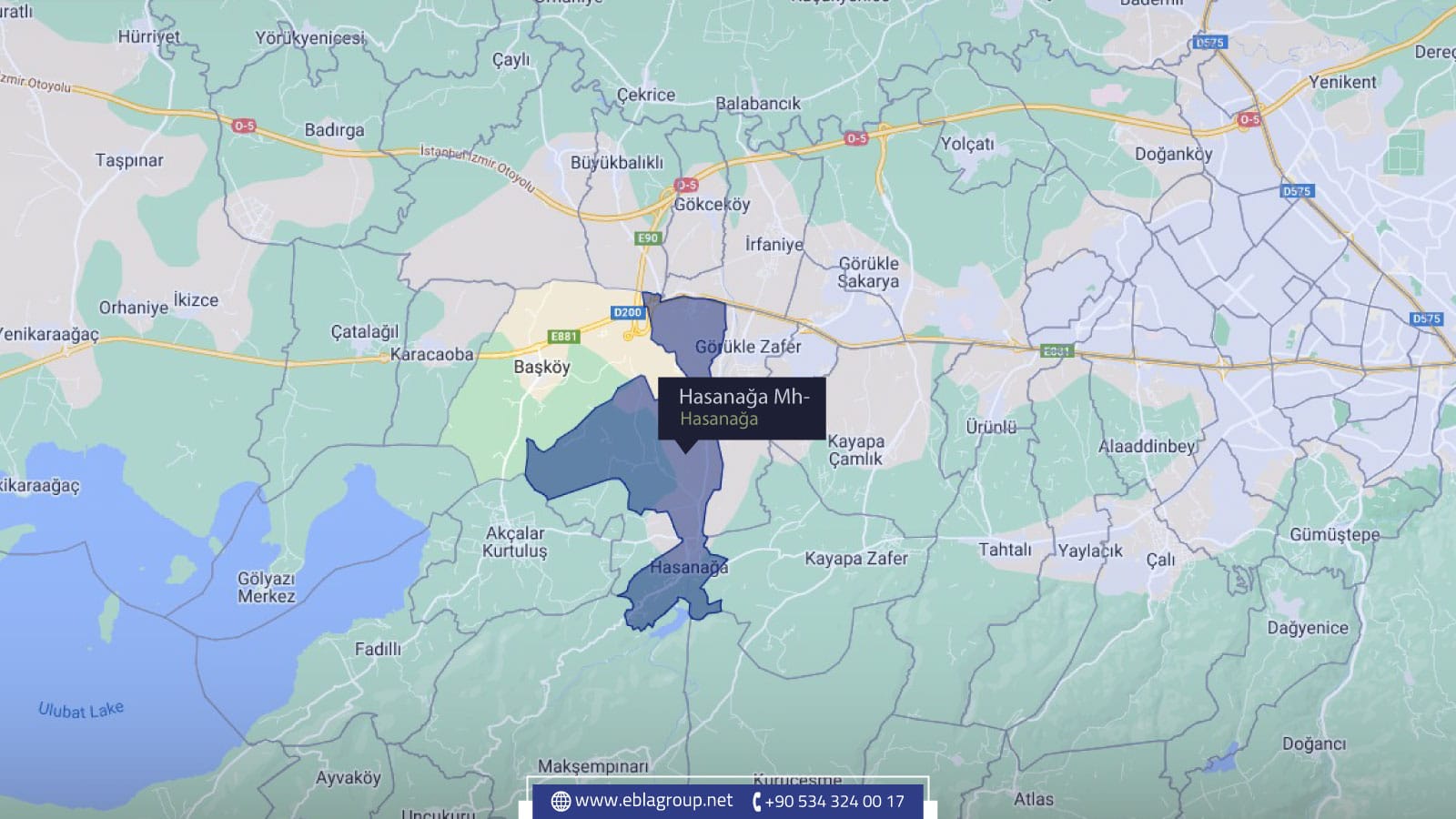 موقع حسن آغا في بورصة