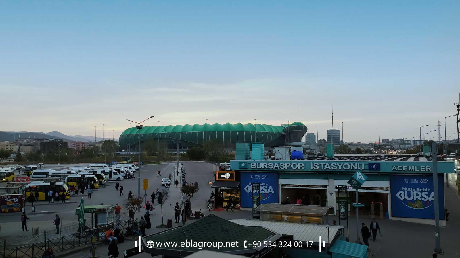 موقع النافورة الراقصة في بورصة